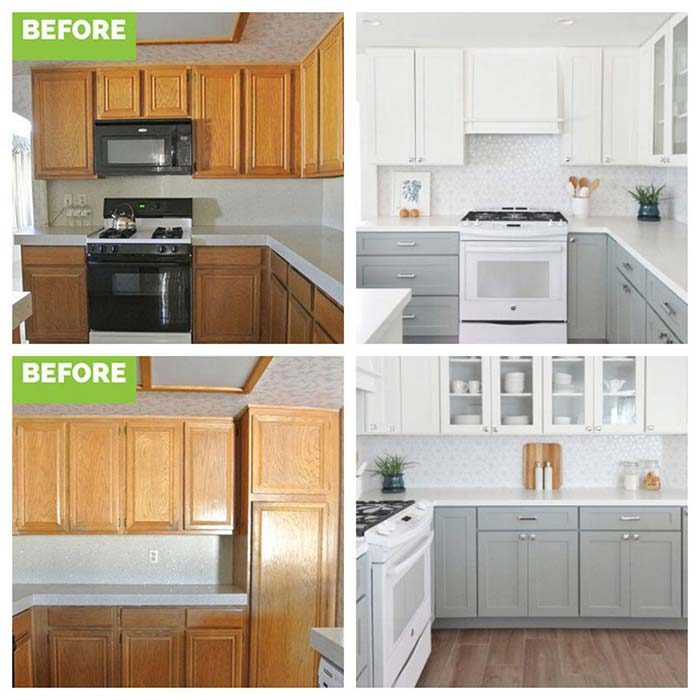 طراحی کابینت آشپزخانه کلاسیک قبل و بعد