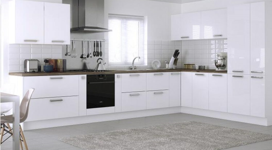 کابینت های گلاس سفید اکلیلی