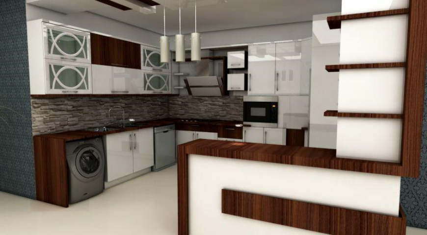 ترکیب چوب با کابینت های هایگلاس