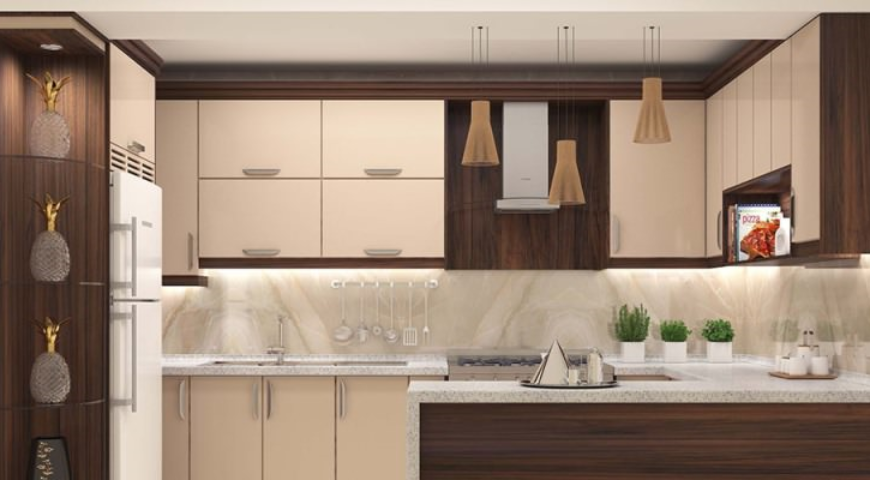 کابینت هایگلاس دو رنگ