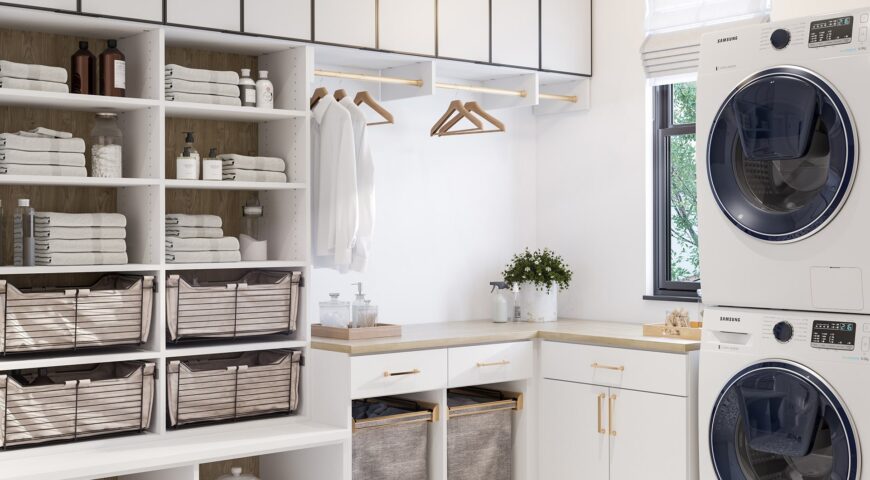 4 گزینه برای کابینت اتاق خشکشویی