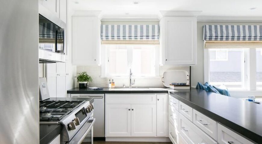 کابینت کلاسیک در دکوراسیون سفید