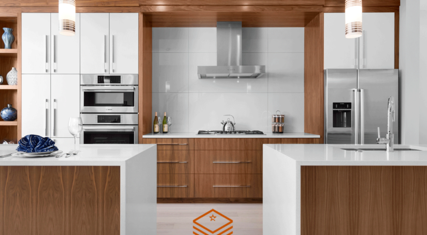 کابینت نئوکلاسیک در آشپزخانه کوچک