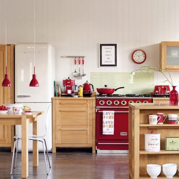 دکوراسیون آشپزخانه رنگ قرمز