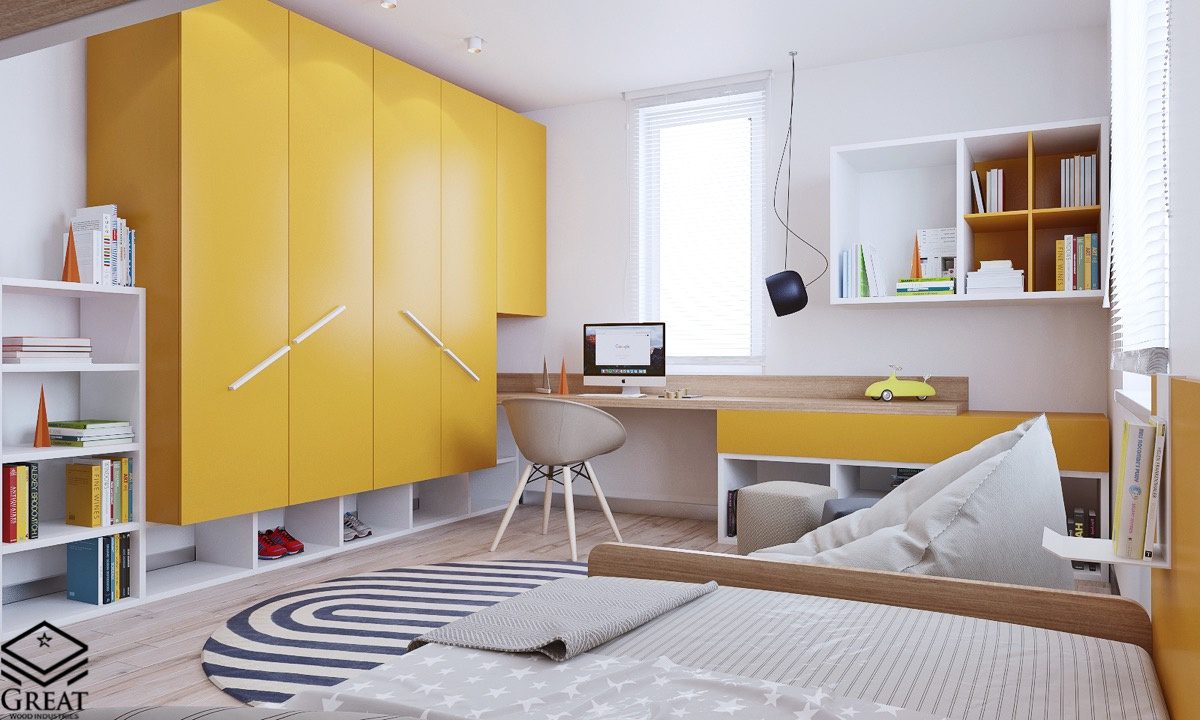 گریت کابینت | شرکت کابینت آشپزخانه گریت | Yellow wardrobes