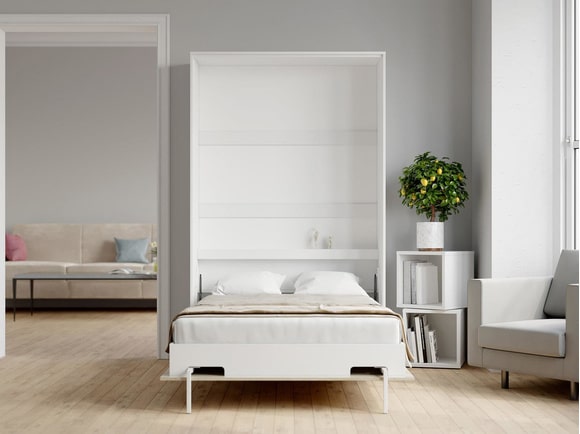 گریت کابینت | شرکت کابینت آشپزخانه گریت | smartbett folding wall bed basic 120x200 vertical white oak sonoma front with gas pressure springs 2 min